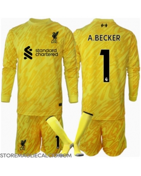 Liverpool Alisson Becker #1 Portiere Maglia Gara Terza Repliche 2024-25 Bambino Maniche Lunghe